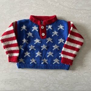 Baby Girl/Boy American Flag Knit Sweater